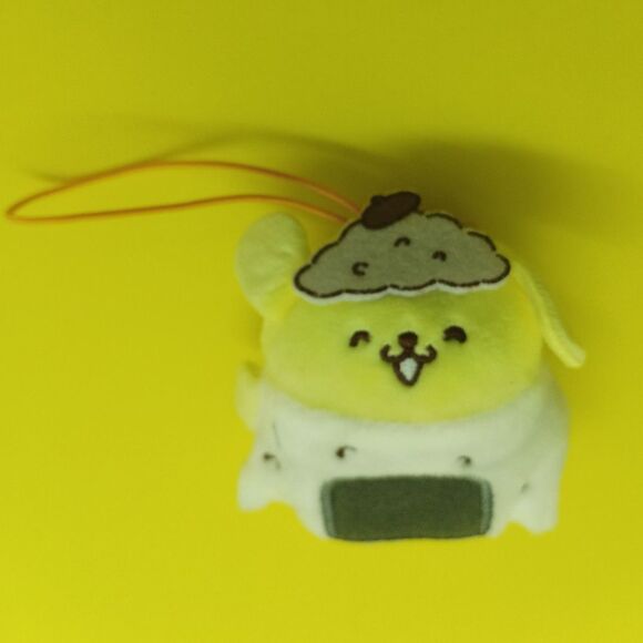Sanrio pompompurin onigiri  mini plush keychain - Picture 4 of 10